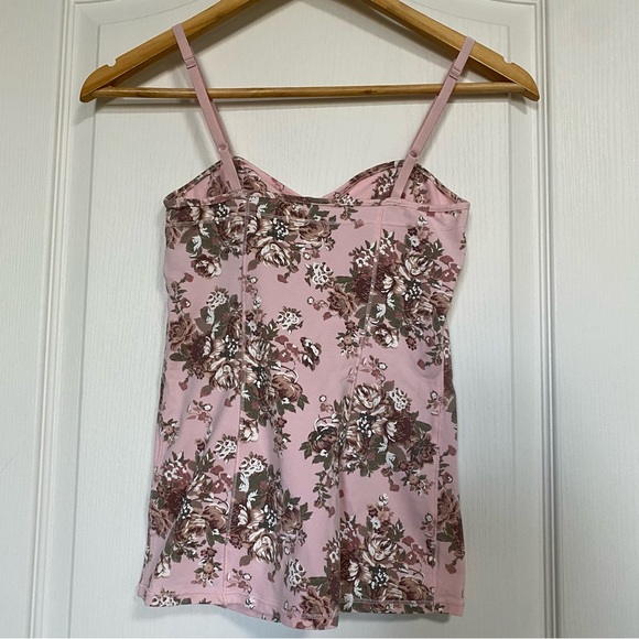 Aritzia Talula Pink Bustier Floral Tank Top Size S - Picture 4 of 10